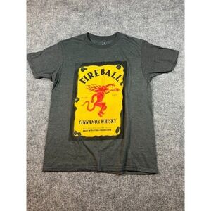 Fireball Whiskey Ripple Junction Graphic T-shirt Men Medium Black Short Sleeve